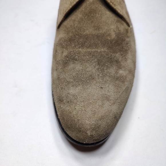 Harrys of London Grey Olive Suede Leather Oxford Mens Dress Shoes Lace-up Size 9 main image 8